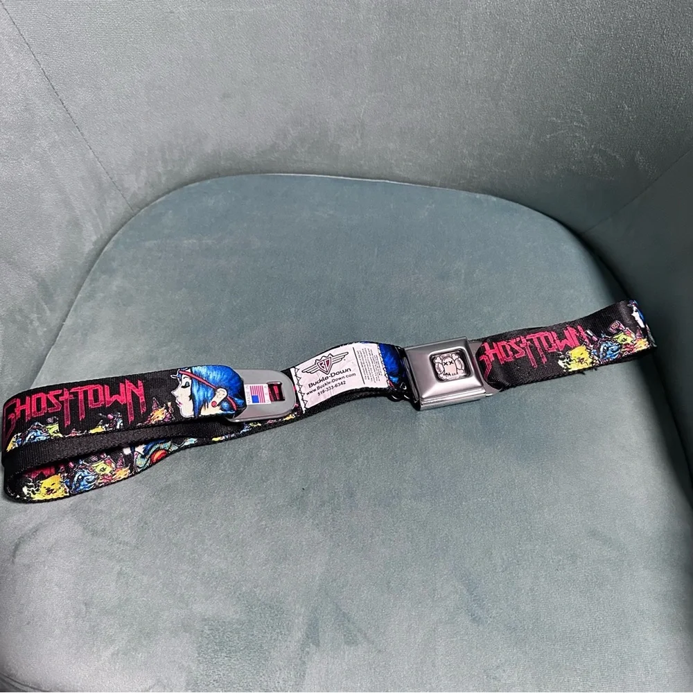 Hot Topic Rare Ghost Town Buckle Down Belt